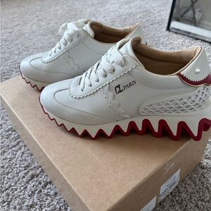 Christian Louboutin Loubishark Donna Flat in White